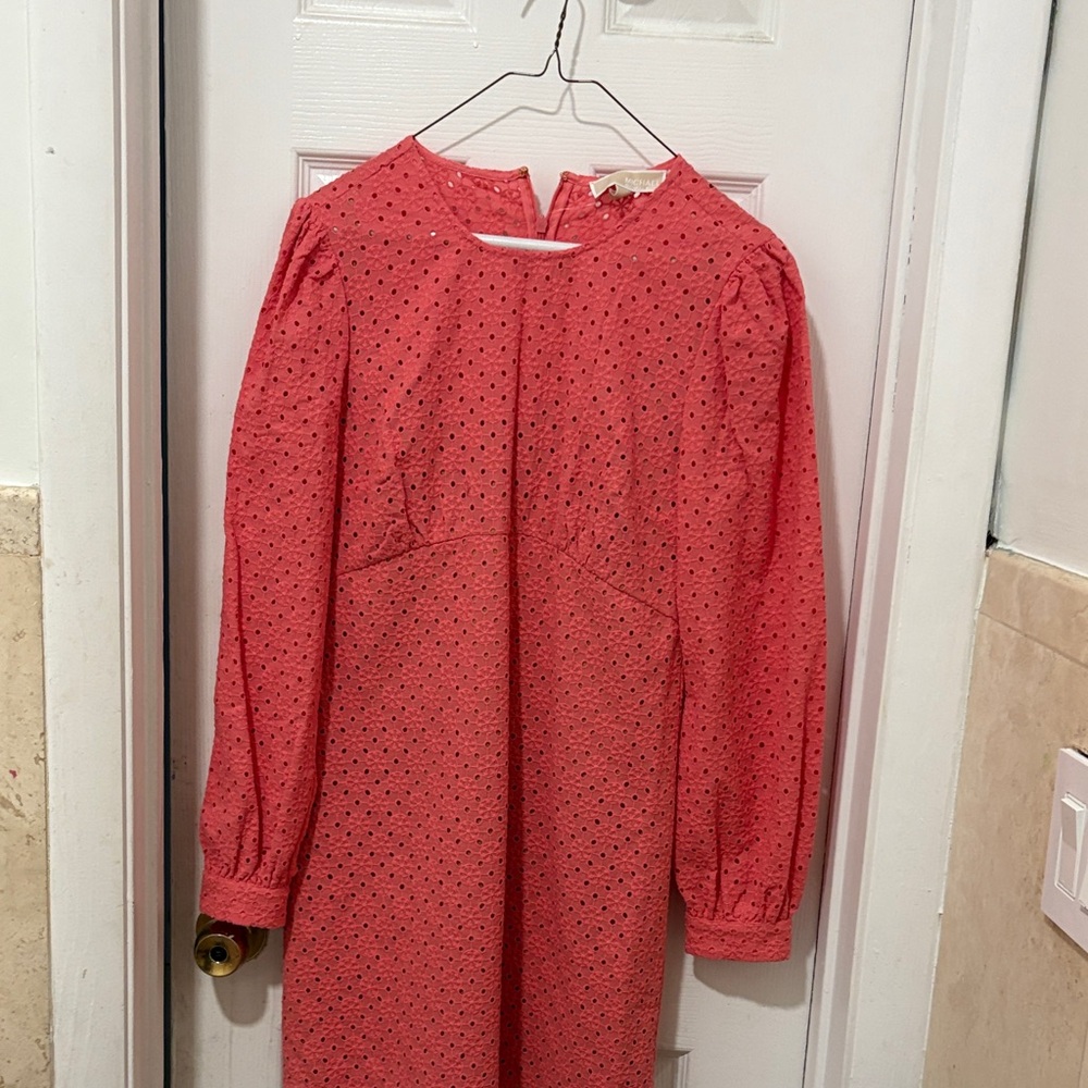 MICHAEL Michael Kors Pink Eyelet Mini Dress